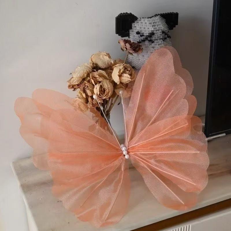 50cm Symulacja Motyla 3D Na Zewnątrz Centrum Handlowe Dekoracja Ślubna Festiwalowa Duży Wiszący Tiul Duży Sztuczny Motyl
