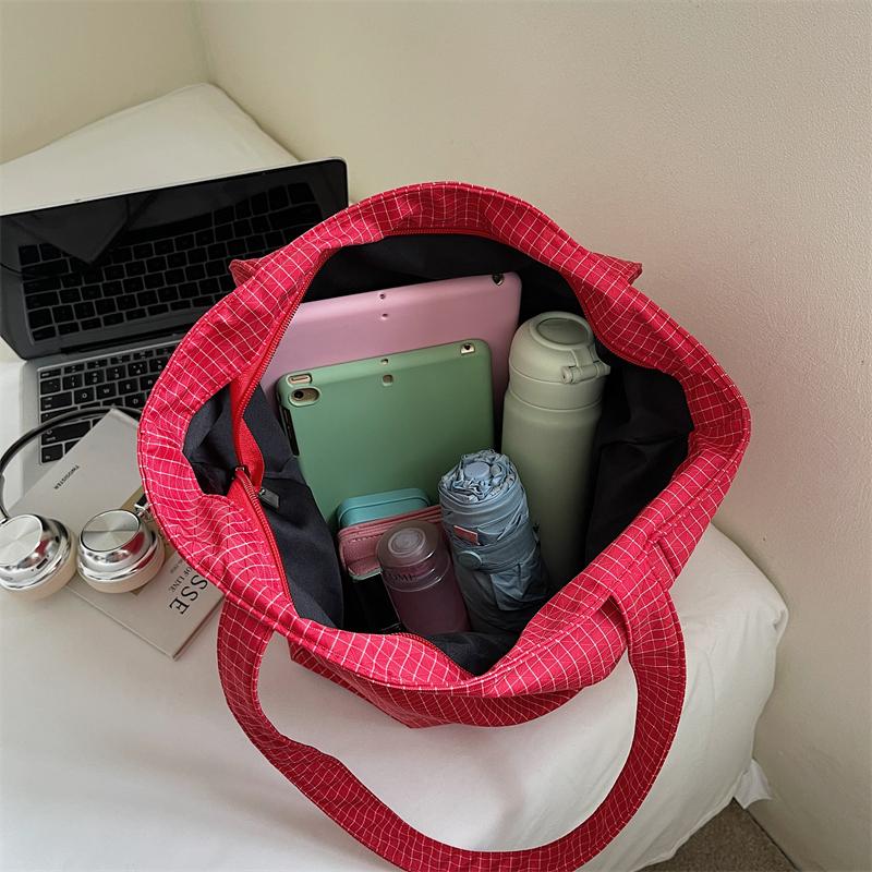 Plaid Shoulder Bag Women's Large Capacity Tote Bag