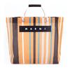 Marni Striped Nylon Tote Bag (Bitter Orange)