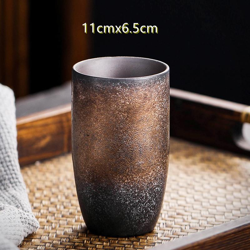 

Большая керамическая чайная чашка в стиле ретро с крышкой и заварочным устройством, чайный сервиз кунг-фу, грубая керамика, офисная кофейная чашка, подарок, посвященный Саудовской Аравии