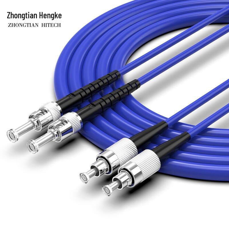 Zhongtianhengke Armored Indoor Telecom-Grade Single-Mode Dual-Core Fiber Optic Patch Cord