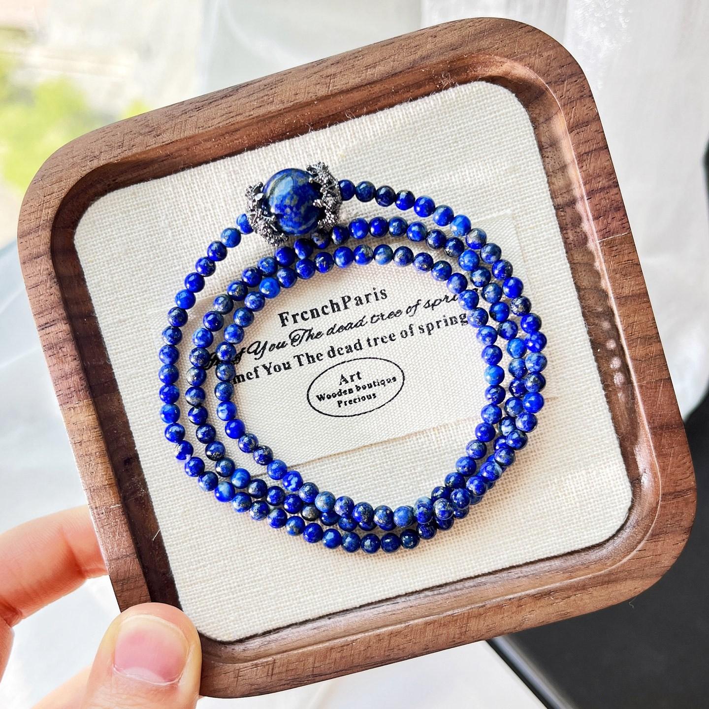 

Natural Lapis Lazuli Design Sense Multi-Circle Bracelet Close Bracelet