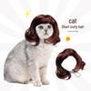 Holiday Party Pet Wig: Long Curly Cat Hairpiece