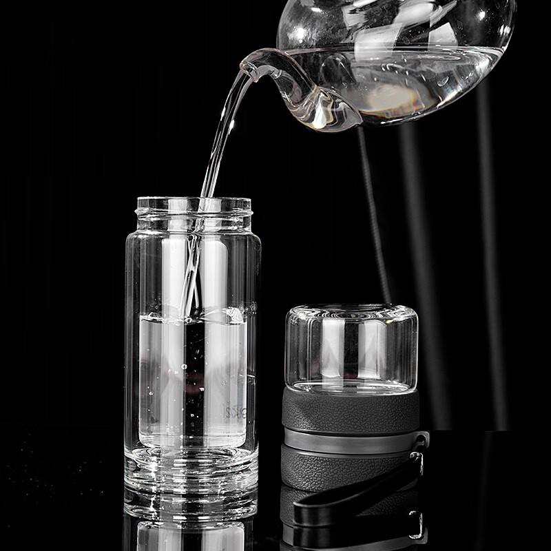 GUOZI High Borosilicate Glass Tea Travel Mug