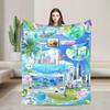 Frutiger Aero Accessories Blankets Soft Flannel  Throw Blanket Comfortable Rug Piece