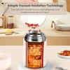 Großvolumiger Baby-Nahrungskrug Edelstahl Vakuumisoliert Kinder-Nahrungskrug für heiße oder kalte Speisen Auslaufsicher Kinder Thermoskanne, 1050ml Deckel