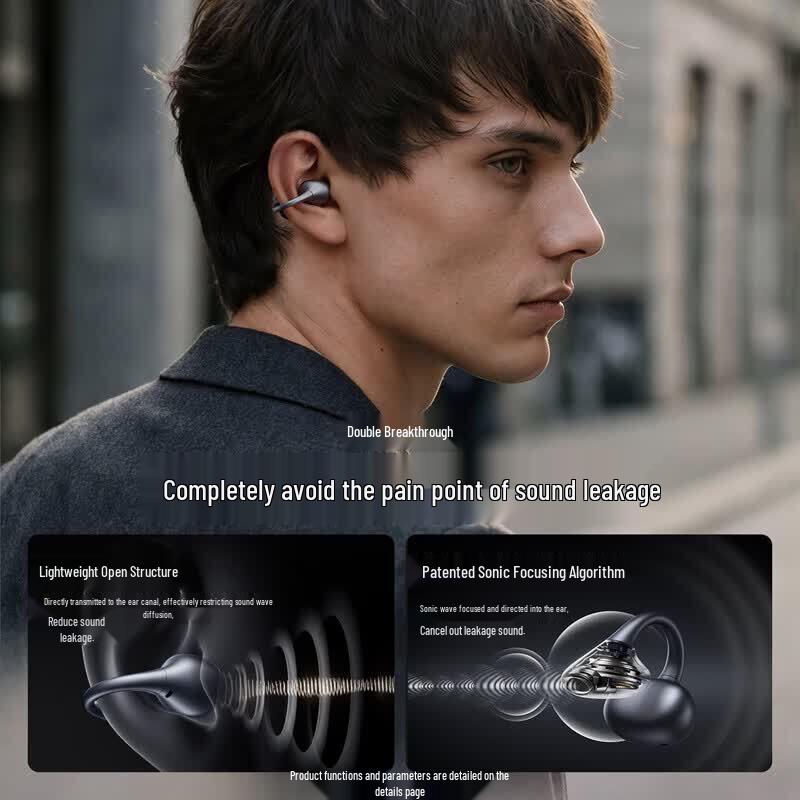 sanag ANC Clip Ear-Clip Bluetooth Headset