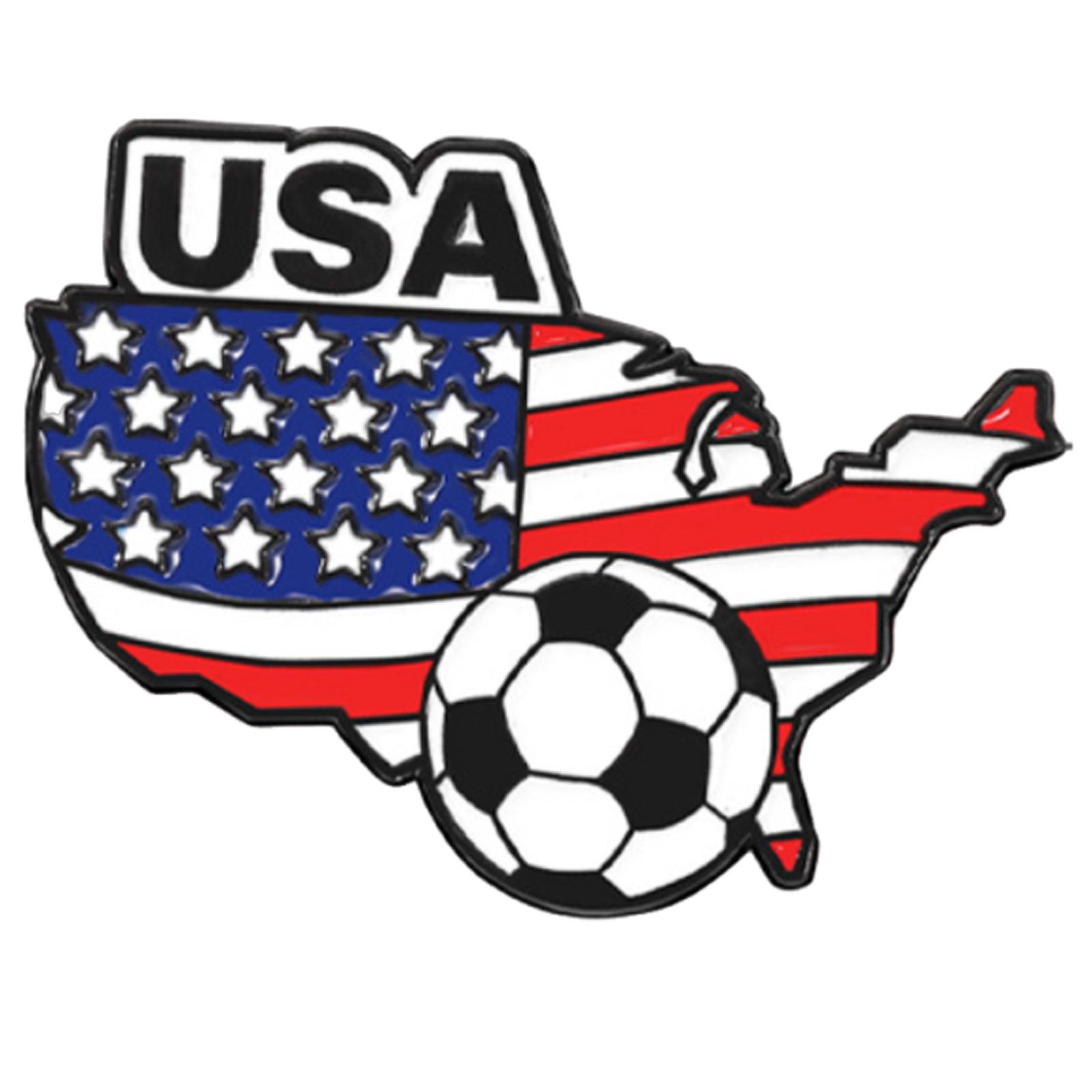 

Soccer Ball USA Top Hat Enamel Lapel Pin Metal Badge for Clothes Bags Backpacks Jackets Accessories Collectible Gift One Size