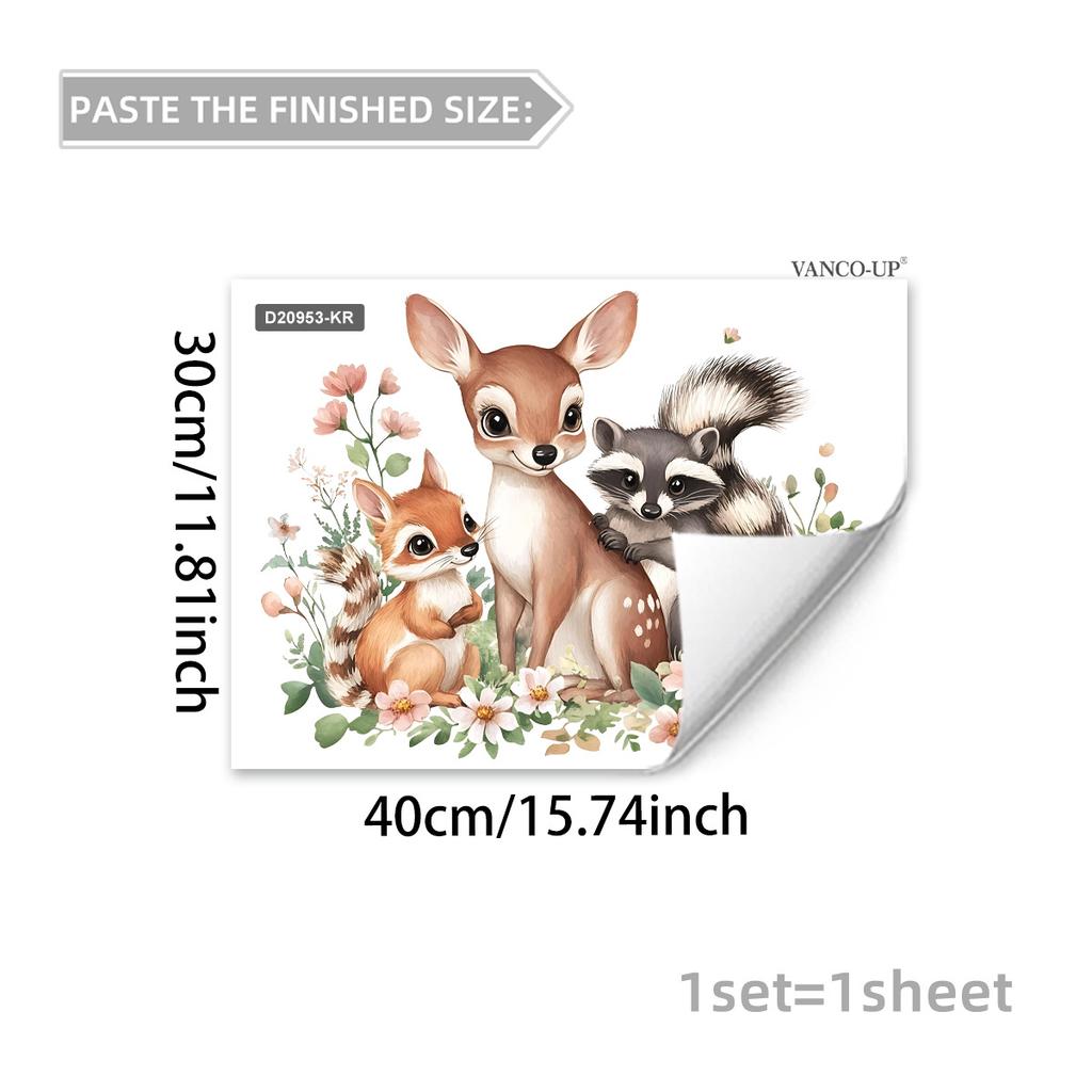 Static Cling Window Stickers Cartoon Animals Butterflies Flowers Removable No Glue Glass Door Shop Window Home Decor