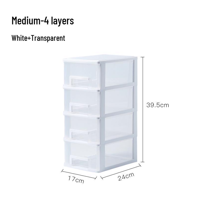 Transparent Multi-layer A4 Desktop Organizer: Simple Plastic Drawer-type Storage for Office Documents