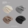 Big Head Loose Circumference Showing Small Pile of Hats for Women Warm and Versatile Knitted Hats Ear Protection Wool Hat Trendy