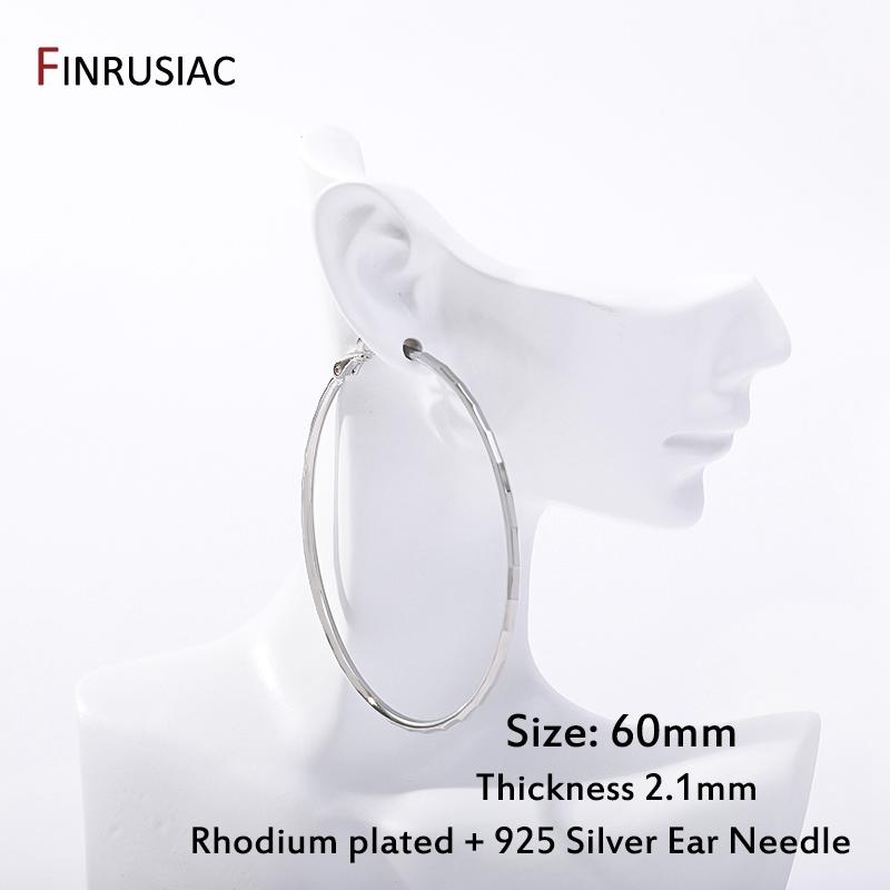 

Luxury 30-60mm 14K Gold Plated Brass Big Circle Hoop Earrings for Women Charms Original Designer Party Wedding Jewelry Gifts 1 Pair