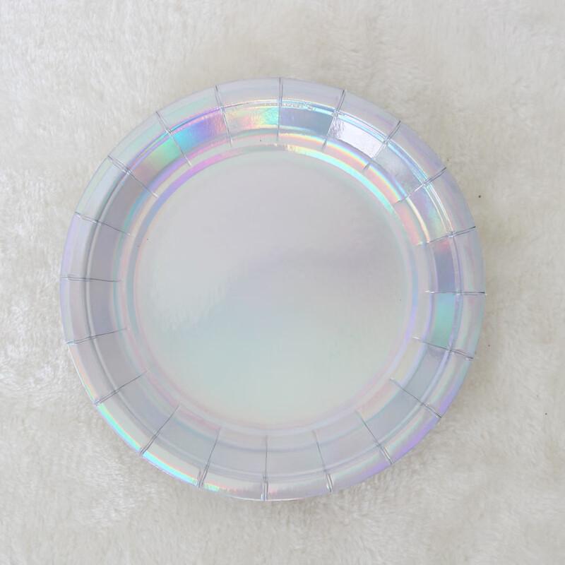 OIMG Disposable 9-inch Round Laser Paper Plates