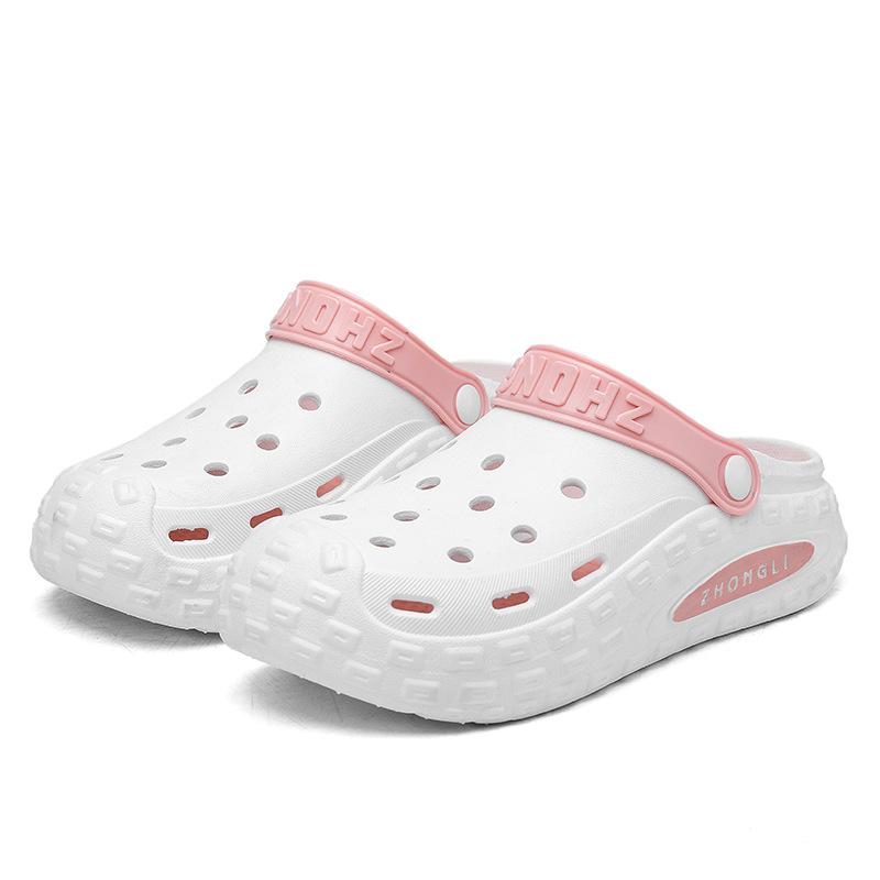 Hole Shoes Men's and Women's Trend Beach Shoes Summer Comfortable Shoes Slippers Men's Bag Head Platform Sandals