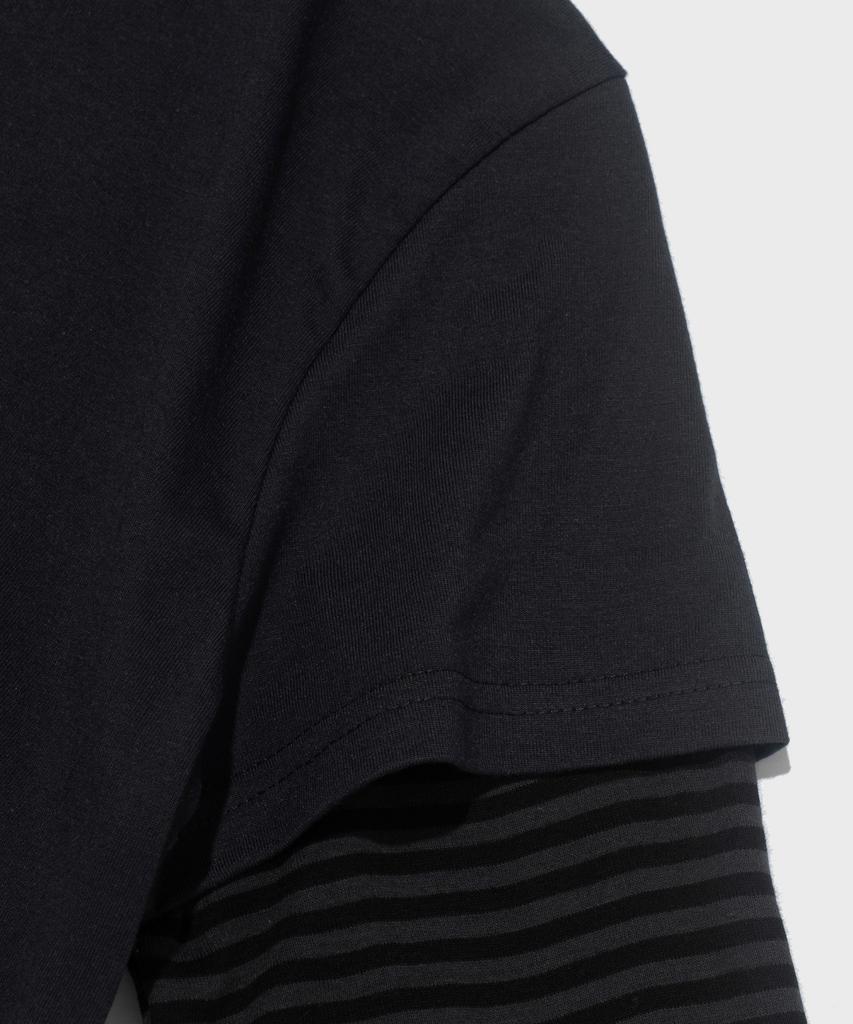 CARGOBROS FOR WOMAN Star Layered Long Sleeve T-Shirt (Charcoal)