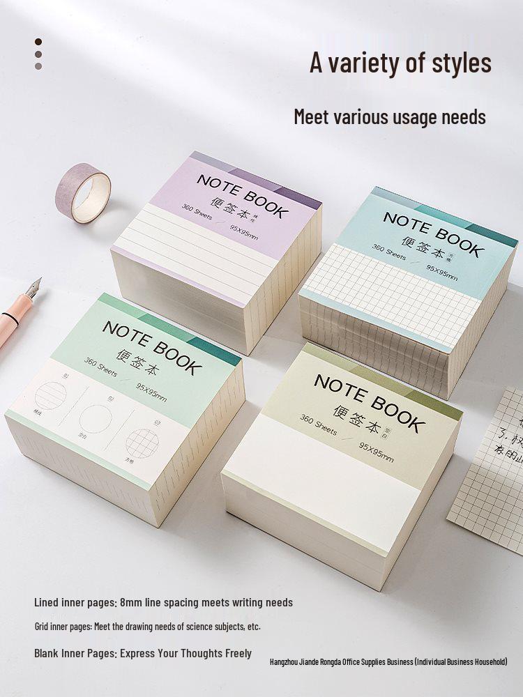 Multifunctional Large Capacity Tearable Sticky Notes - Minimalist Non-Adhesive Notepad