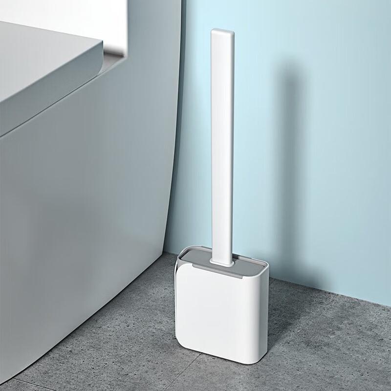 OuJieWang Wall-Mounted Silicone Toilet Brush Set (2-Pack)