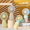 2025 New USB Handheld Charging Fan Cartoon Cute Small Student Charging Small Fan Portable Mini Fan Mini Pocket
