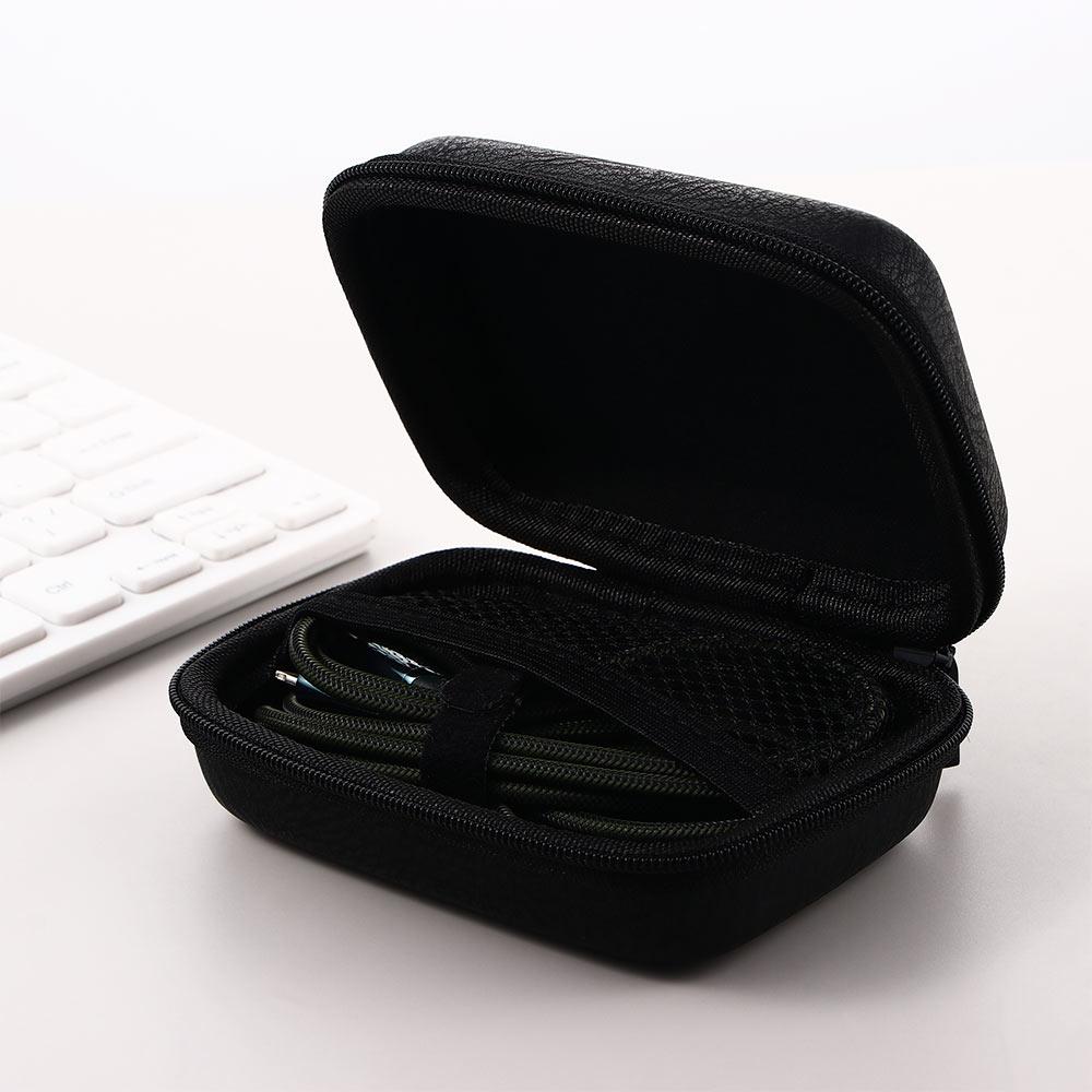 Case Headphone Case Protective Sleeve Coin Bag USB Data Cable Organizer Data Cable Bag Earphone Storage Bag Zipper Hard Box