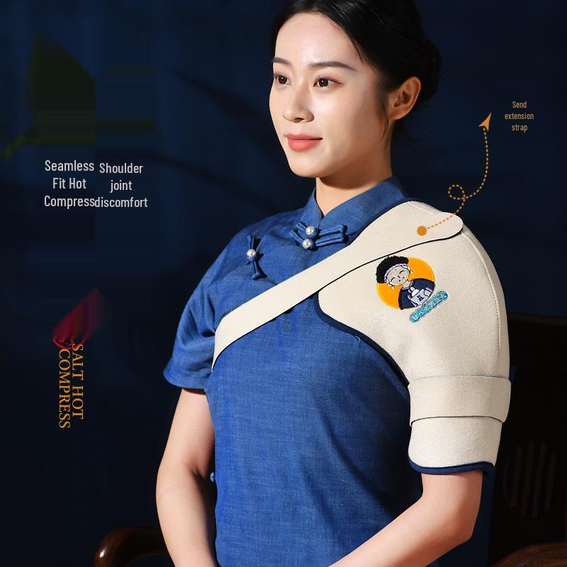 Grandma's Electric Heating Knee Pad: Warm Moxibustion Therapy with Sea Salt Pack for Joint Relief