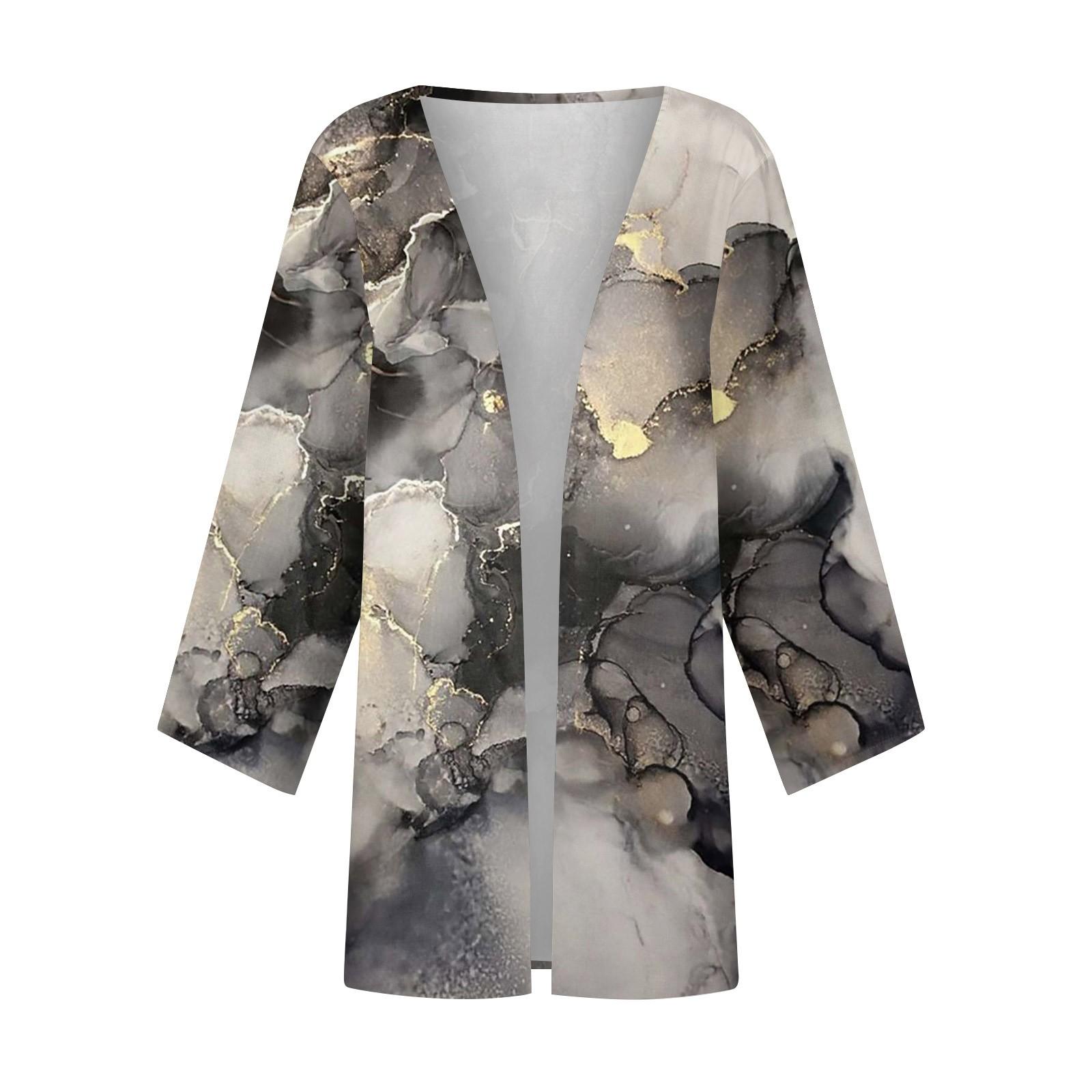 Женская повседневная модная легкая куртка средней длины с принтом в стиле ретро — фото 5