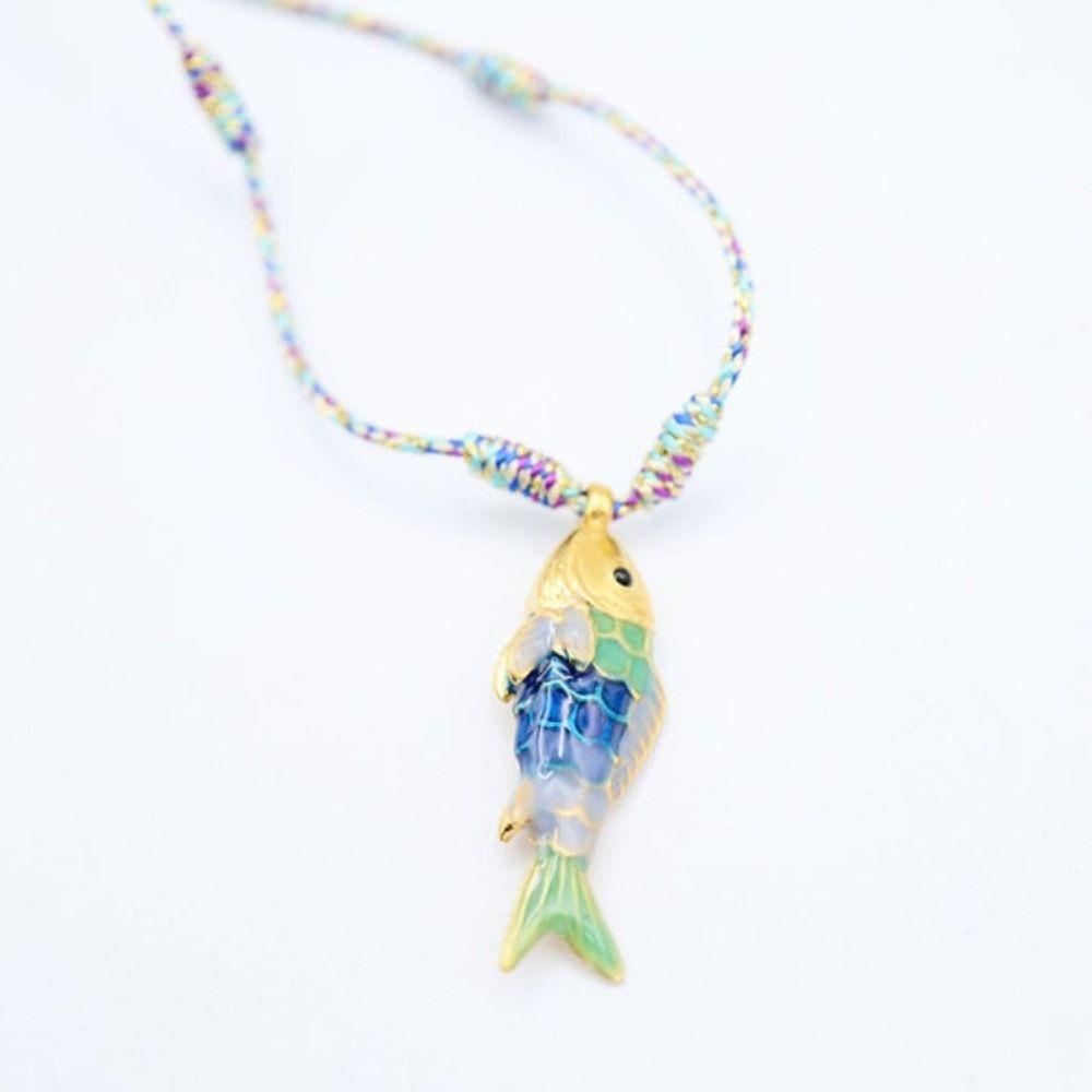 Stainless Steel Colorful Rope Necklace Trendy Casual Wear Fashion Jewelry Minimalist Multifunctional Neck Accessories