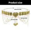 Hollowed Coin Waist Chain Lady Dress Chain Ethnic Waist Jewelry Accessory Aesthetic Chain Belt Party Waist Decoration