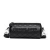 Soft Leather Women'S Bag First Layer Cowhide Cylinder Bag Trendy Fashion Wide Shoulder Strap Single Shoulder Messenger Bag