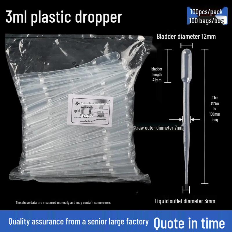 Plastik-Pasteurpipette mit Skala für chemische Experimente