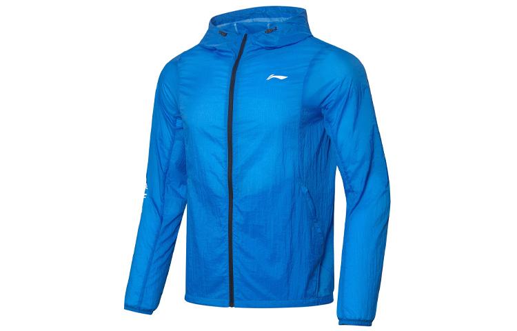 Li Ning Jackets Men s Blue Hooded Moderate Soft Shell AFDQ205-2 XXXL