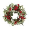 Xmas Wreaths for Front Door 15.7in Xmas Door Wreath with Red Berries Pine Cones Winter Eucalyptus Artificial Faux