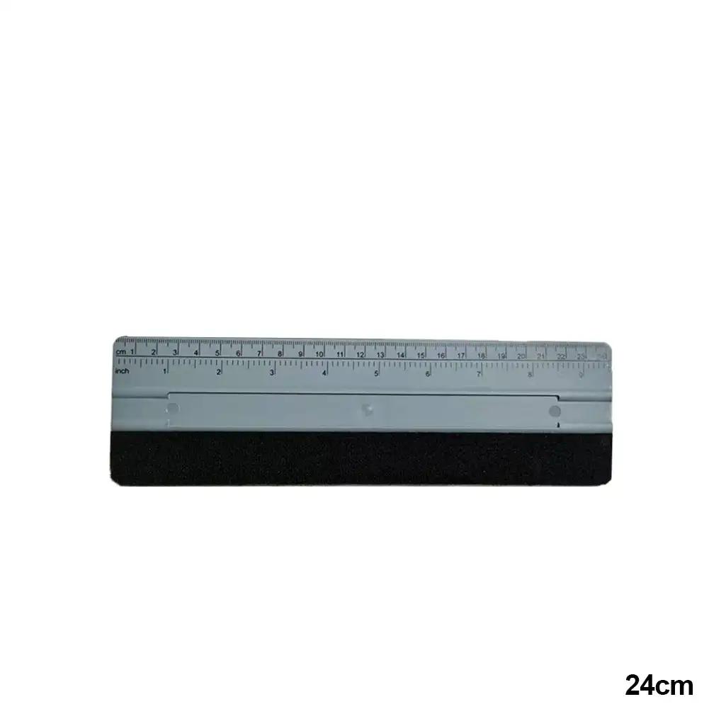 19/24/28CM Long Squeegee with Scale Suede Felt Plastic Card Scraper Carbon Vinyl Wrap Tool Car Window Tint Water Wiper