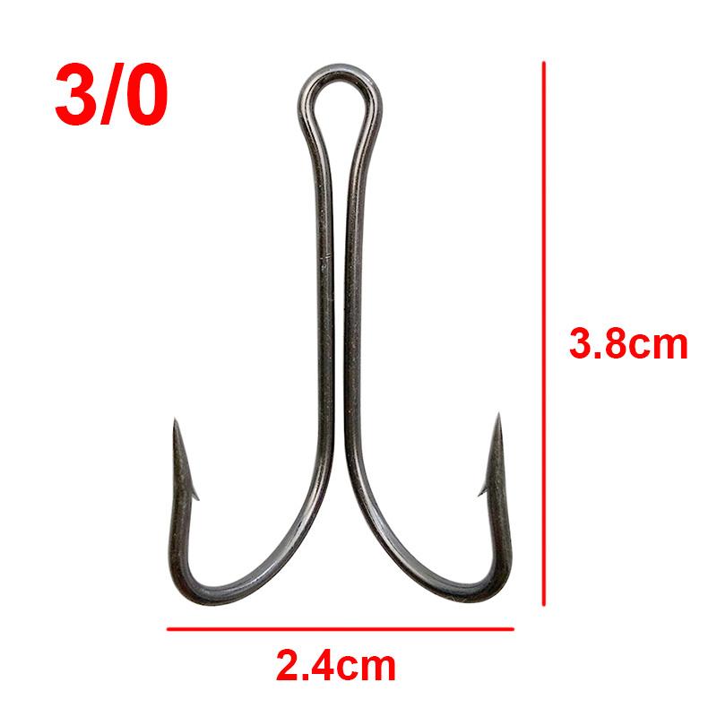 100pcs 9908 High Carbon Steel Double Fishing Hooks Small Fly Tying Double Fishing Hook For Jig Size 1 2 4 6 8 1/0 2/0 3/0 4/0