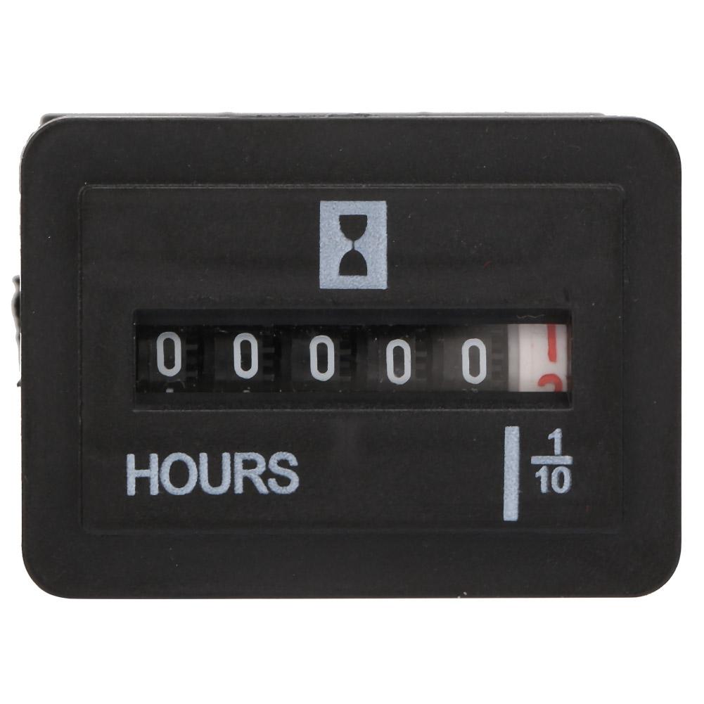 10-80V AC/DC 99999.9 Hours Quartz Hour Meter SY-3 Time Counter for Engine Generator Time Counting