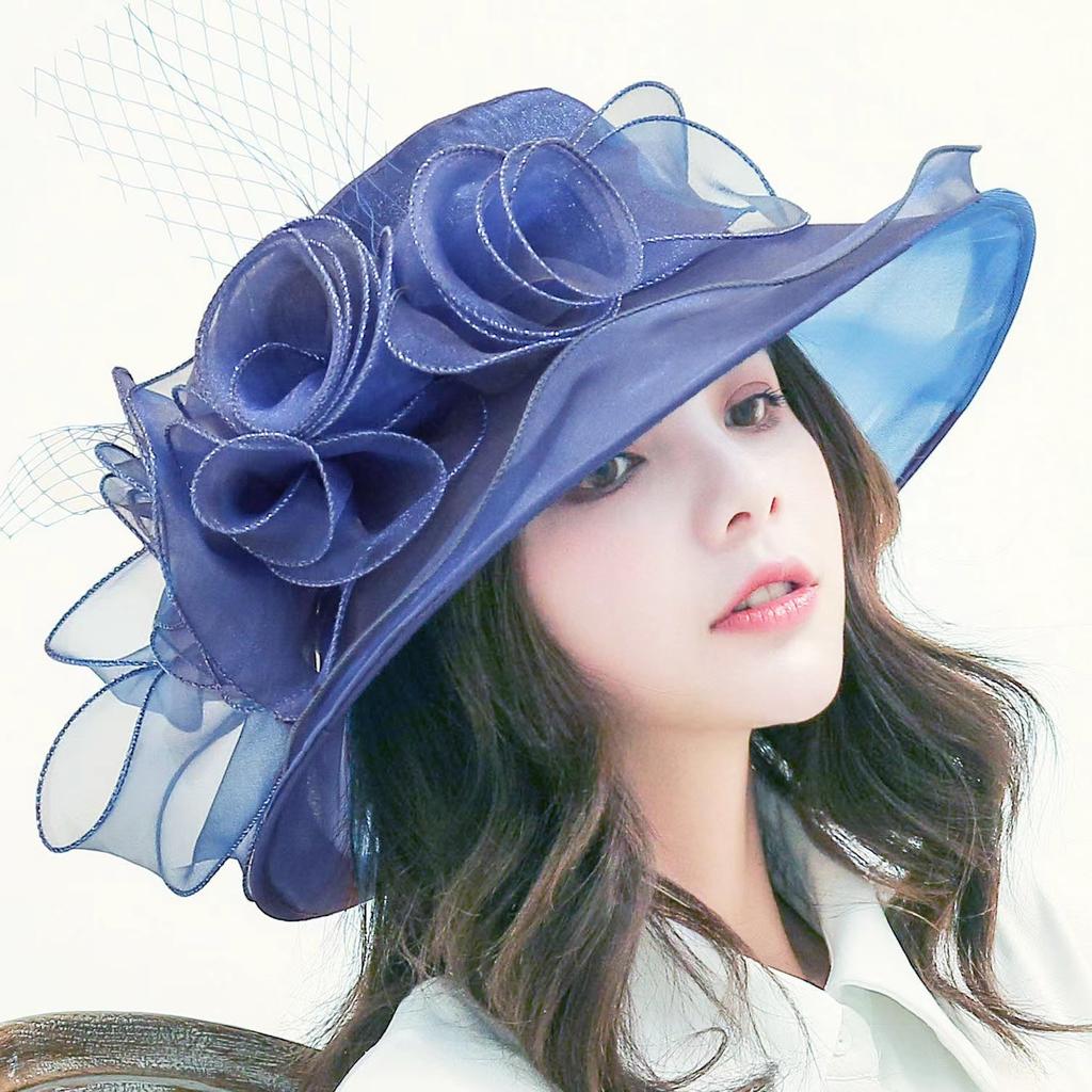 Ladies Sun Hat Elegant Mesh Sun Hat Wedding Hat Lightweight Travel Accessories Garden Parties Festivals Cap