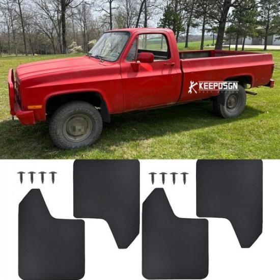 4x Front & Rear Splash Guards Mud Flaps Mudguard For Chevrolet K1500 K2500 K3500