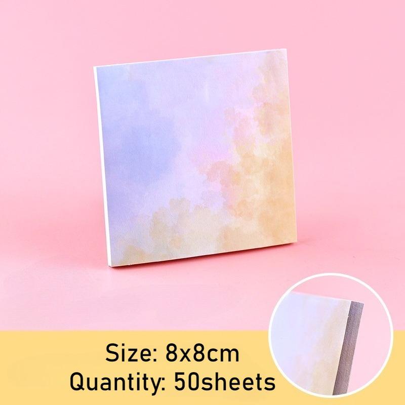 50 Sheets Colorful Starry Sky Stickers Sticky Notes and Stickers Leave A Message for Sticky Notes Student Office Stationery Supplies