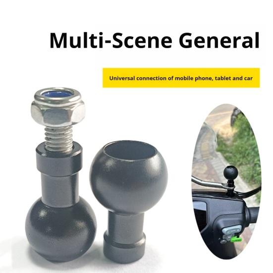 17mm/25mm Kulehodeadapter Enkel Justering M6/M8/M10 Bolt Kulehodeadapter Telefonholder Biltilbehør