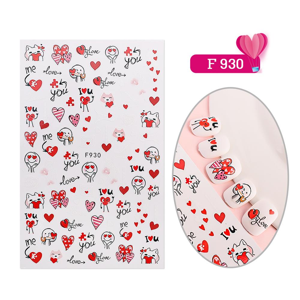 1PCS Valentine's Day Cartoon Nail Art Stickers