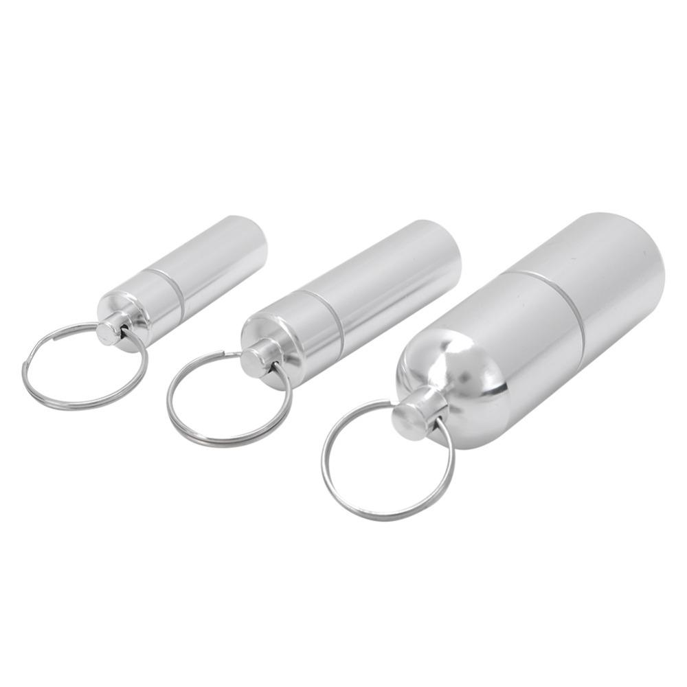 3 Pcs Compact Aluminum Alloy Pill Can Portable Lightweight Medicine Holder Sealing Waterproof Aluminum Alloy Pill Box Pocket
