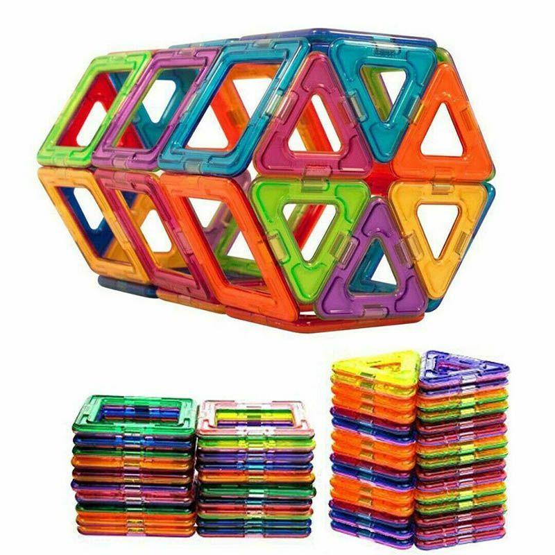 Magnetic Building Blocks Construction Set With Vibrant Multicolor Pieces For Creative Kids And Relaxing Adults