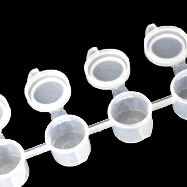 8Pcs Empty Paint Pots Paint Palettes with Lid Small Paint Container Strips for Artists Students Travel and Outdoor Use