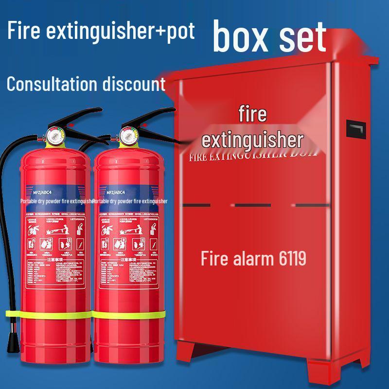 2025 Dry Powder Fire Extinguisher Set: 2 Handheld 4kg Units for Commercial Use (3/5/8kg Options Available)