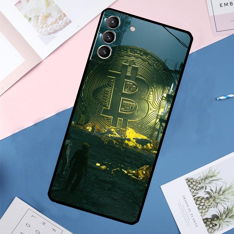 Bitcoin Case For Samsung Galaxy S22 S23 S24 Ultra S9 S10 Plus Note 10 20 Ultra S20 S21 FE Cover