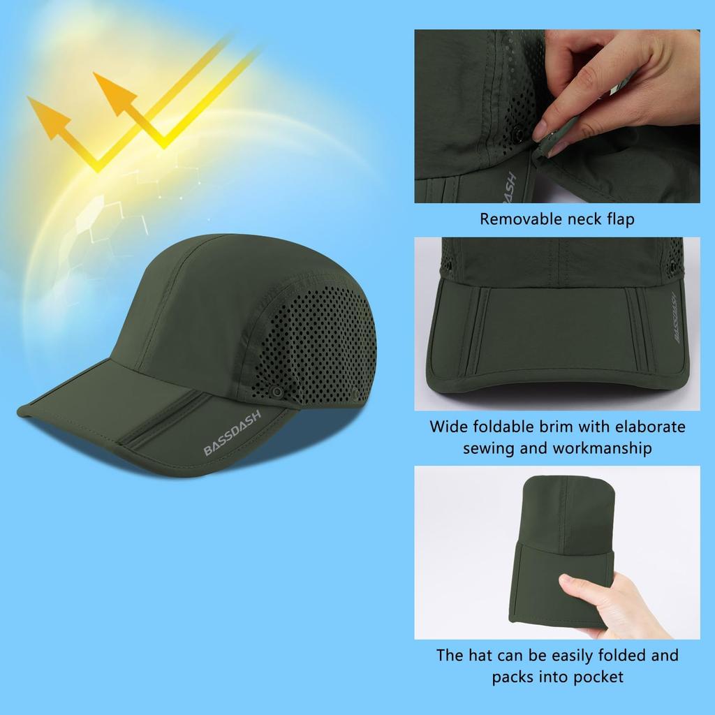Bass Dash Quick Fishing UV Fishing Baseball [Bassdash] Cap, Drying, Hat, Lightweight, Protection, Hat, Cap, Cap, Men's, Women's