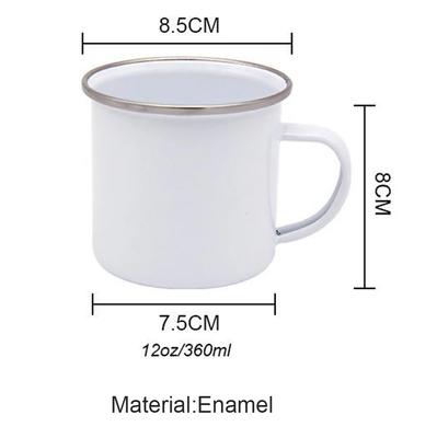 The Mountain Are Waiting Print Enamel Mug Creative Camping Coffee Tea Water Milk Cup Mugs Handle Drinkware Vacation Hiking Gift