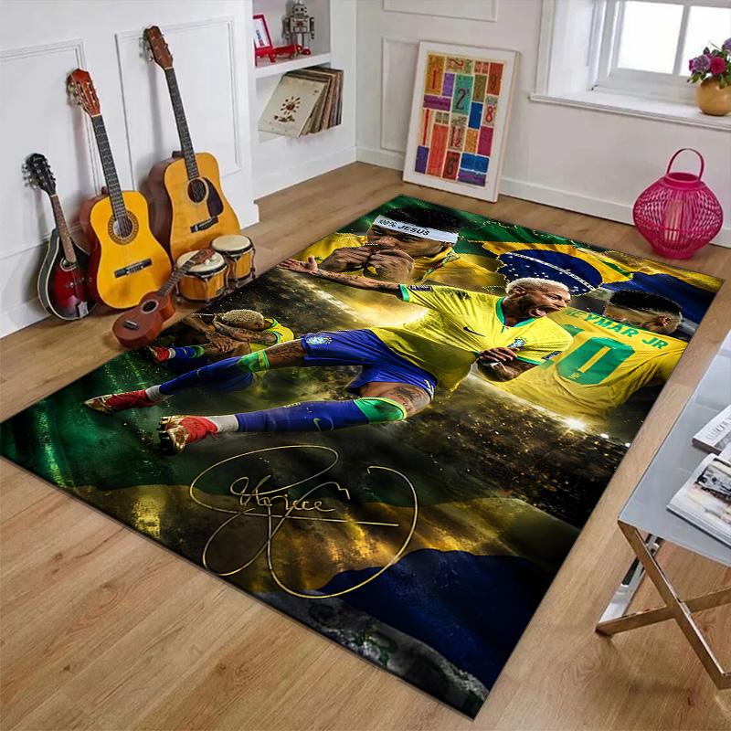 1pc Neymar Design Printed Area Rug Carpet for Bedroom Living Room Home Decor Rugs Mat Non Slip Mat Rug for Bedside