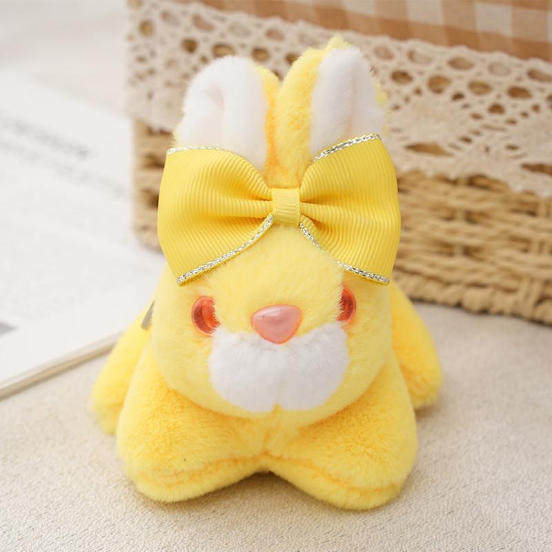 Adorable Bunny Plush Toy Keychain Soft Stuffed Animal Charm Cute Rabbit Doll For Girls Birthday Gift