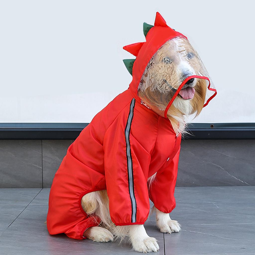 Lightweight Waterproof for Jacket Small to X-Large Dogs and Puppies Ponchos Hood Rain Gear For Pet Dog with Hood 8 Sizes