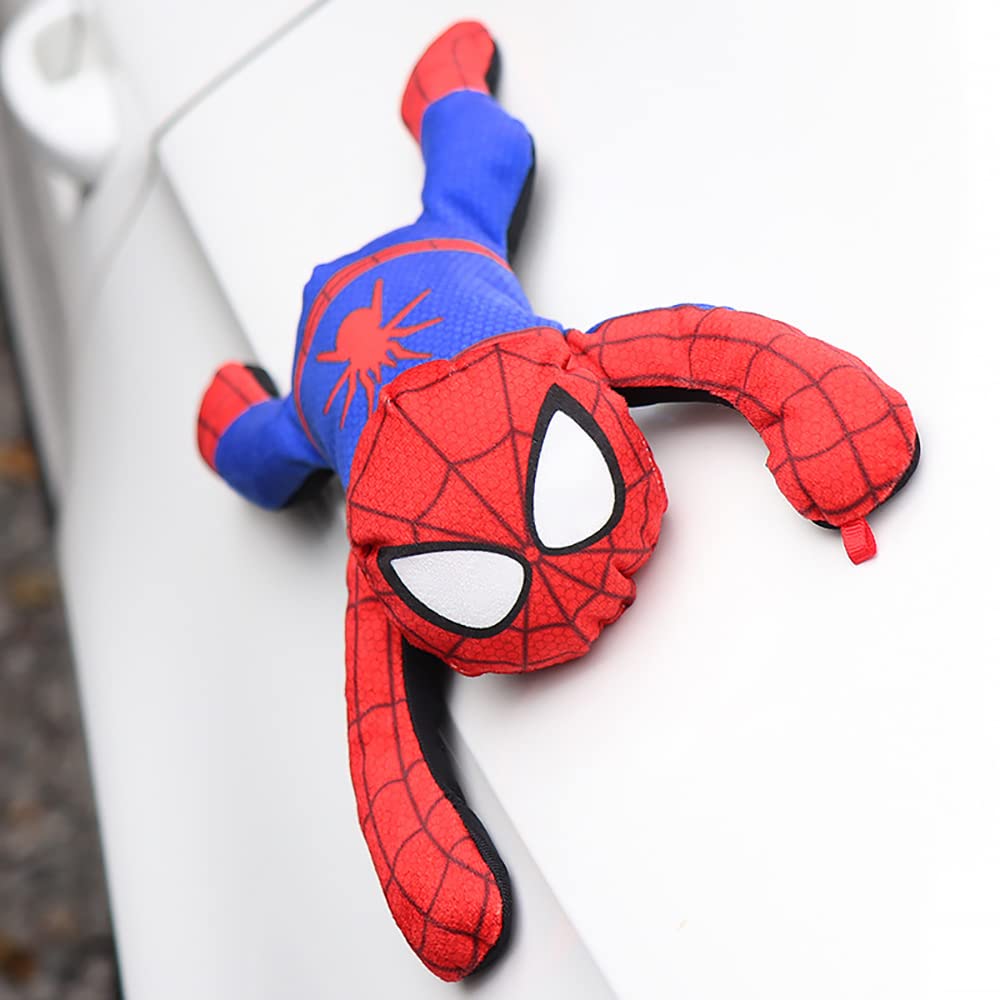 SCLYX Nálepka na auto exteriér s prísavkou, Emblém auta, Plyšová hračka superhrdinu Avengers, Spider-Man,